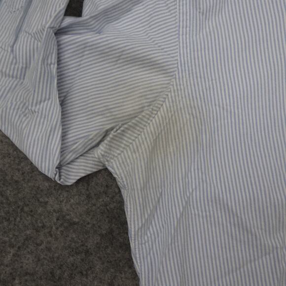 Vintage Polo Ralph Lauren Button Up Shirt Mens 16.5 34 Blue Regular Fit Striped - Picture 3 of 13